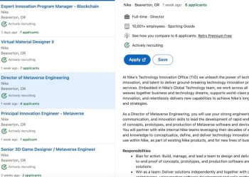 Nike Jobs Posted This Week Include 5 Metaverse Roles!
