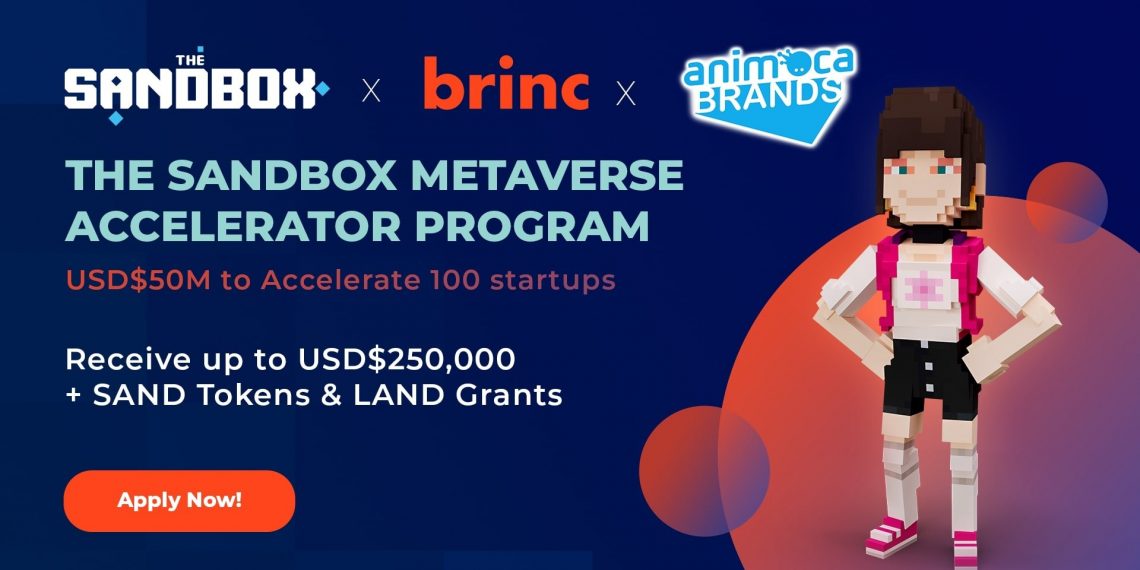 The Sandbox, Brinc Partner to Launch $50M Open Metaverse Accelerator Program