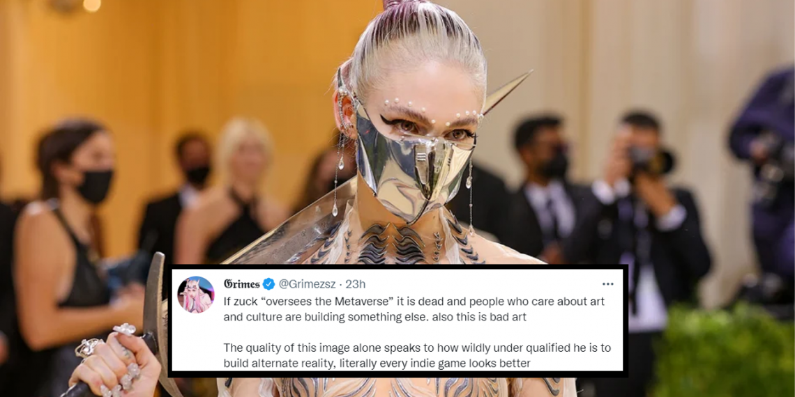 Grimes Targets Zuckerberg Over His Vision For The Metaverse