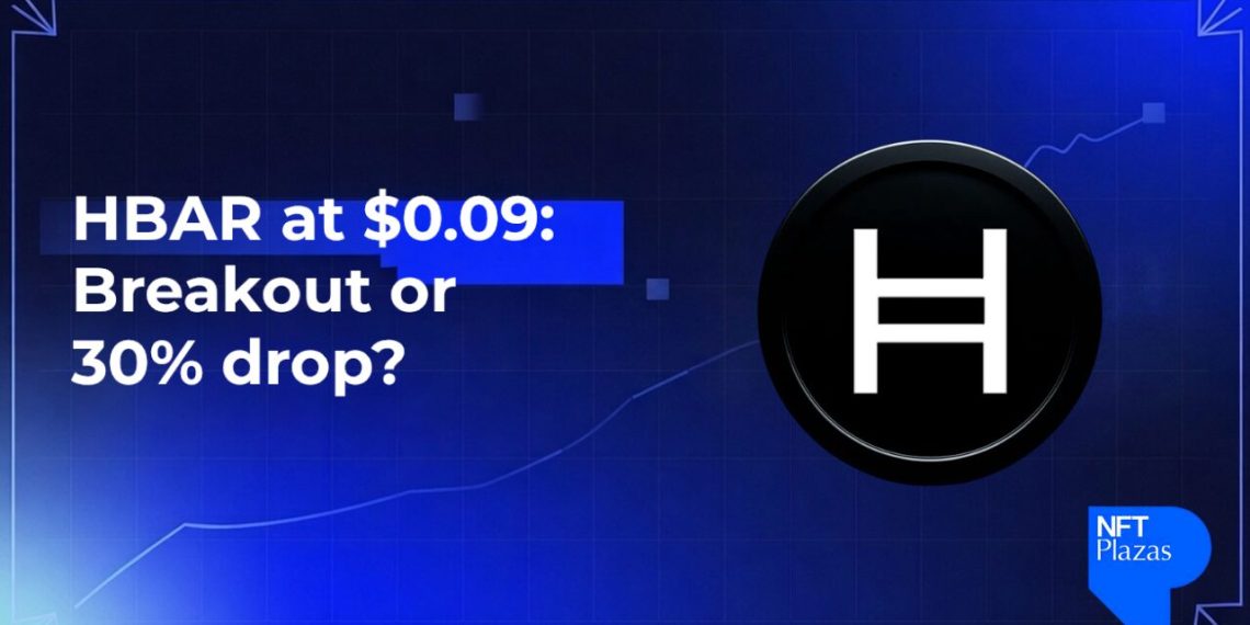 HBAR Price Prediction: Trapped at $0.09 – June Breakout or 30% Collapse?