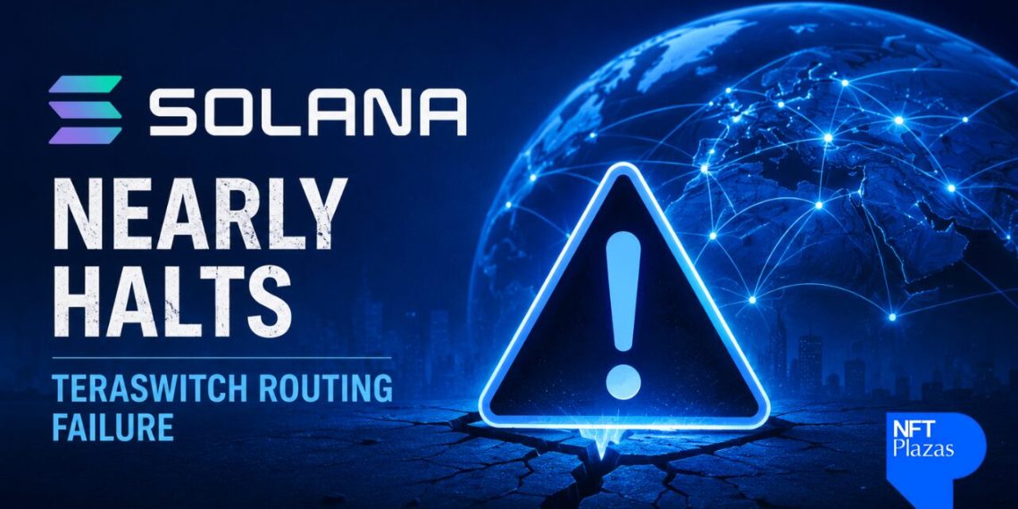 Solana Network Nearly Halts From TeraSwitch Routing Failure