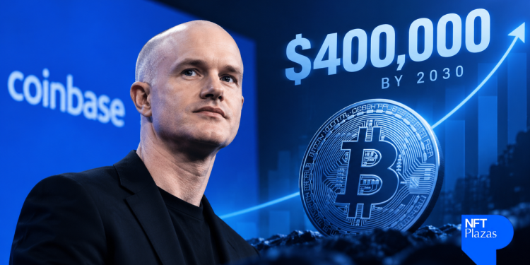 Coinbase CEO Brian Armstrong Says Bitcoin Can Realistically Hit $400,000 by 2030